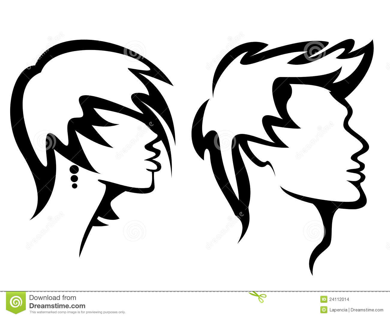 Hair Style Man Clipart.