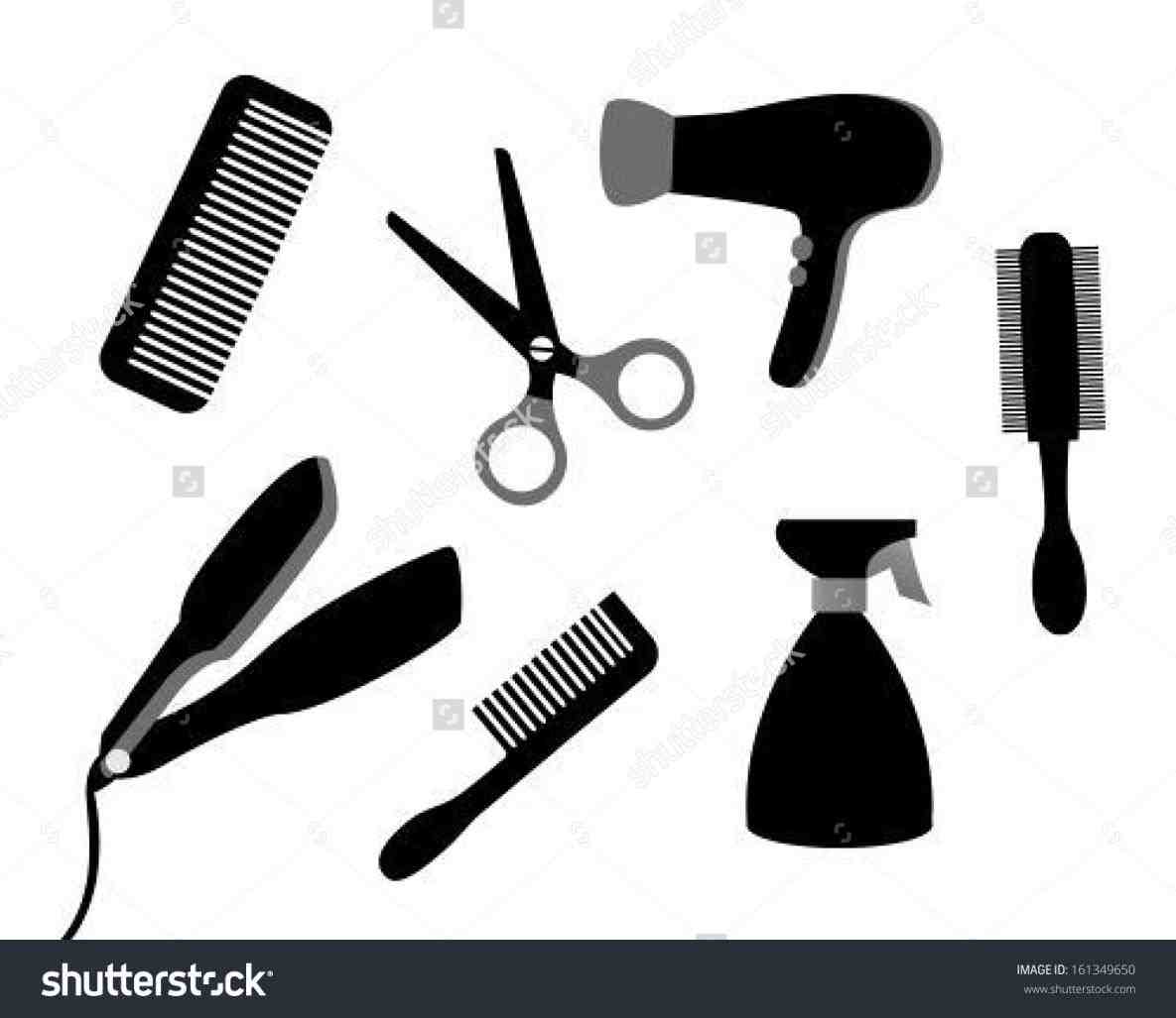 Hair Salon Tools Cliparts.