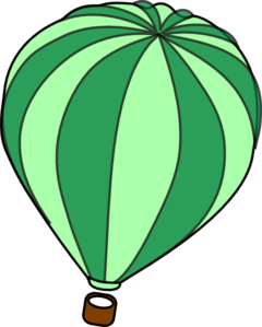 Hot Air Balloon Green Clip Art at Clker.com.