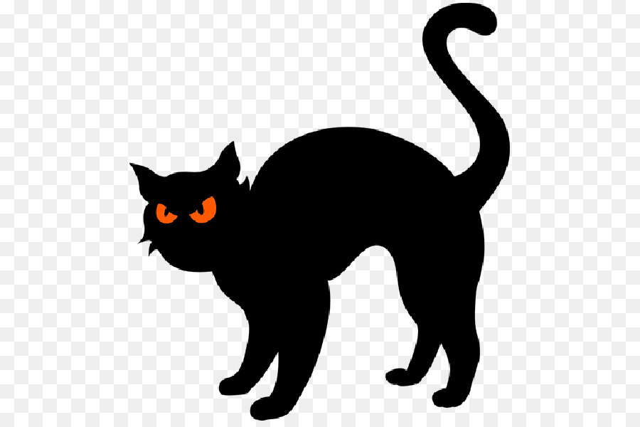 Halloween Cat Silhouette clipart.