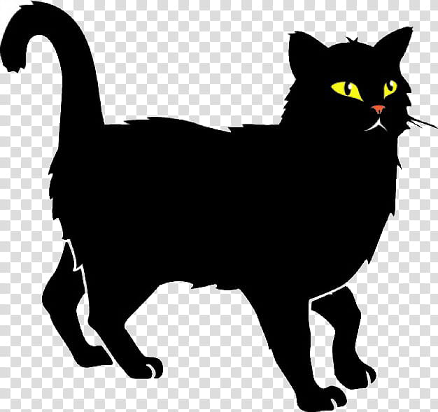 Halloween Mega, black cat art transparent background PNG.