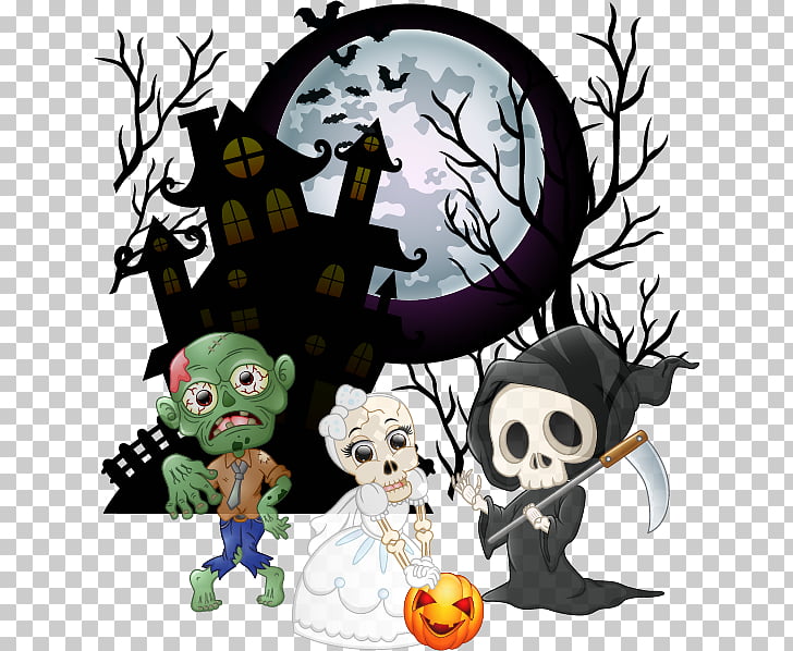 Halloween Cartoon Drawing, Zombie Halloween creative.