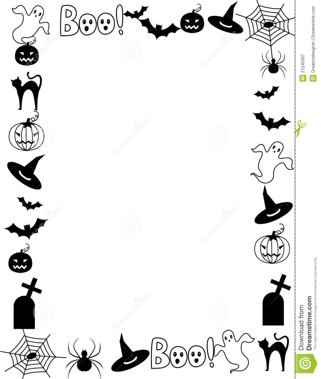 Halloween Clipart Black And White Borders 20 Free Cliparts