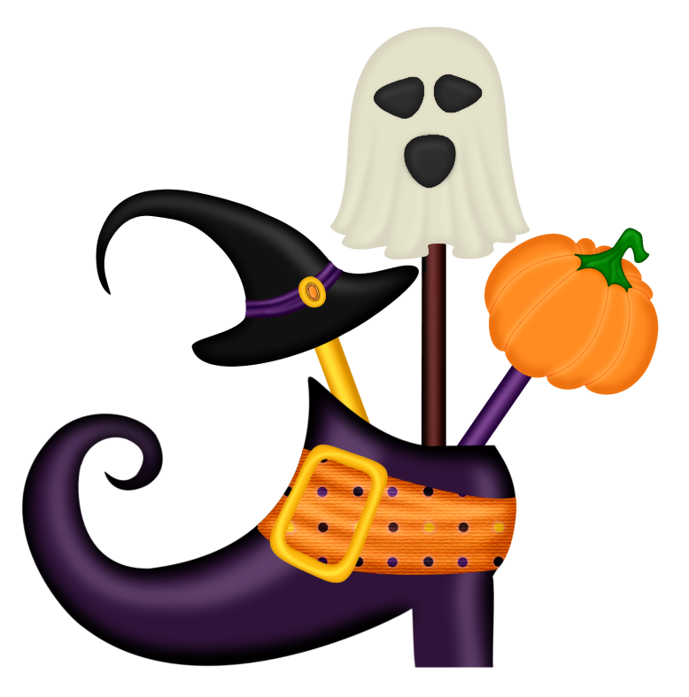 Halloween Witch Shoe Decor PNG Clipart.