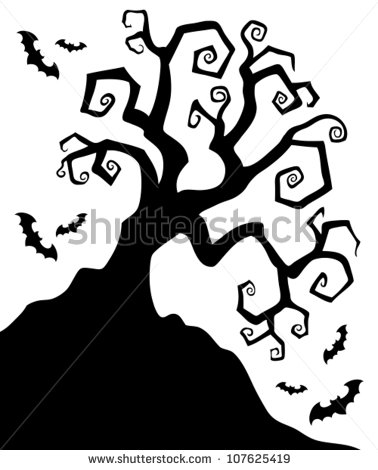 Halloween Trees Stock Images, Royalty.