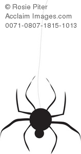 Halloween Hanging Spider Clipart.