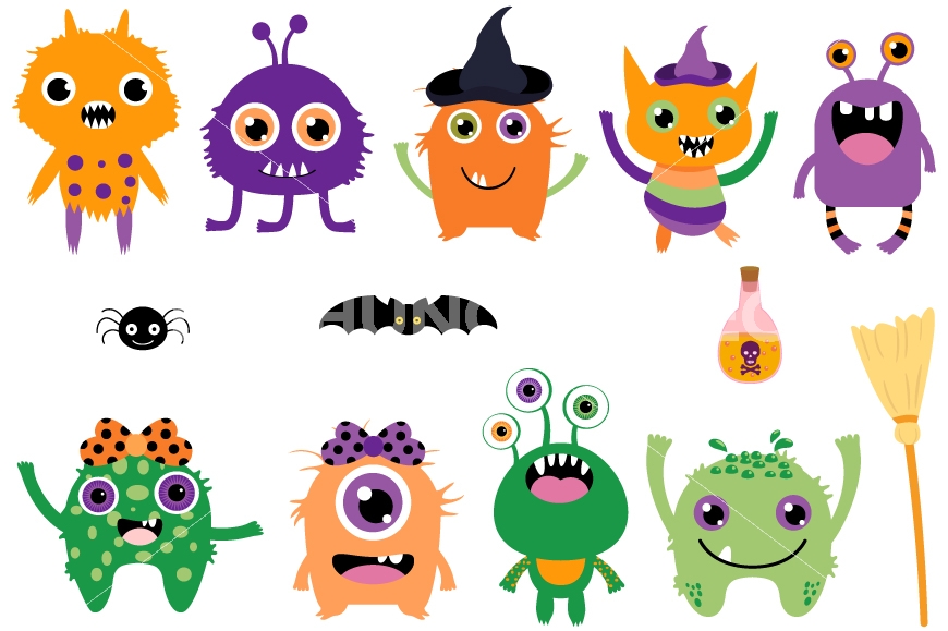 halloween monsters clipart 10 free Cliparts | Download images on ...