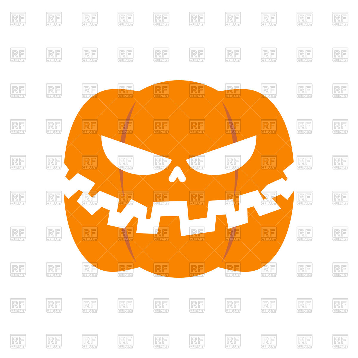 Scary pumpkin for Halloween Stock Vector Image.