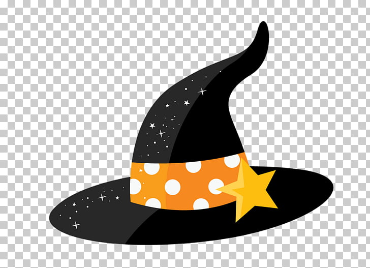 Halloween Witch hat , Sharp wizards hat, black and orange.
