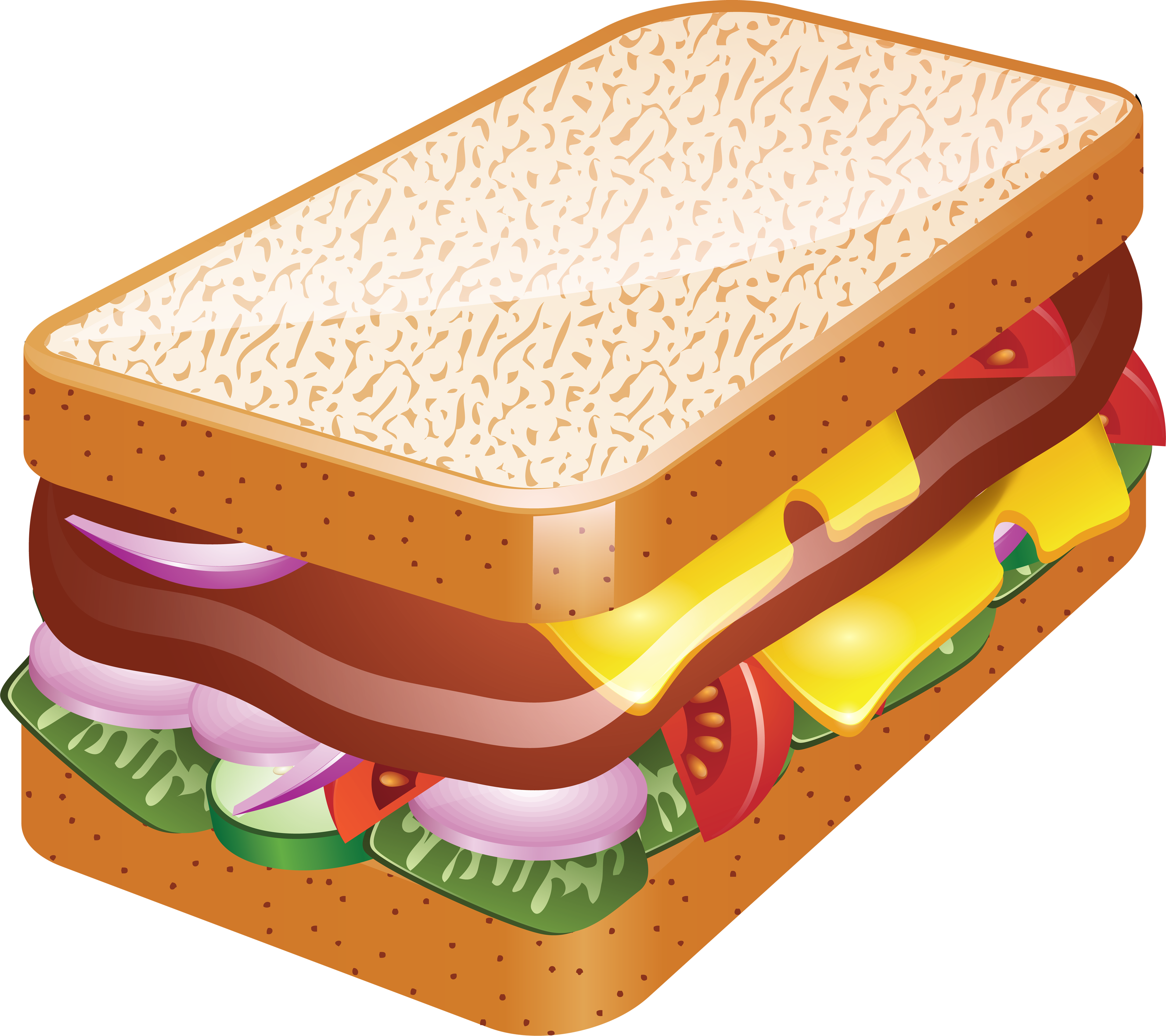 Ham and cheese sandwich clipart.