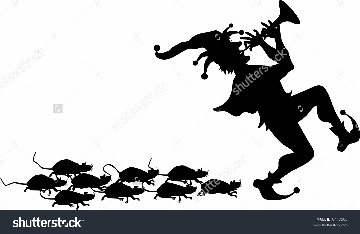 Pied piper of hamelin clipart.