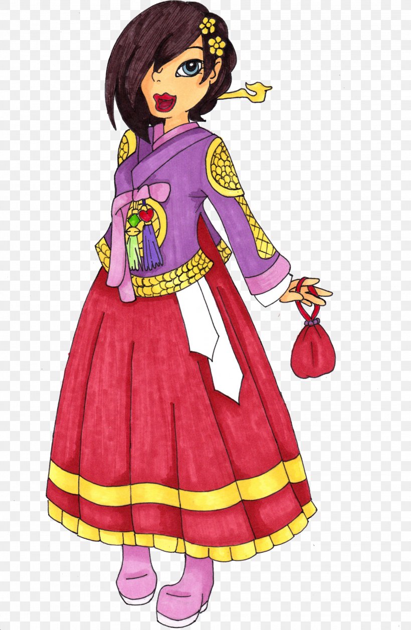 Hanbok Art Hwarot Costume, PNG, 2112x3239px, Watercolor.