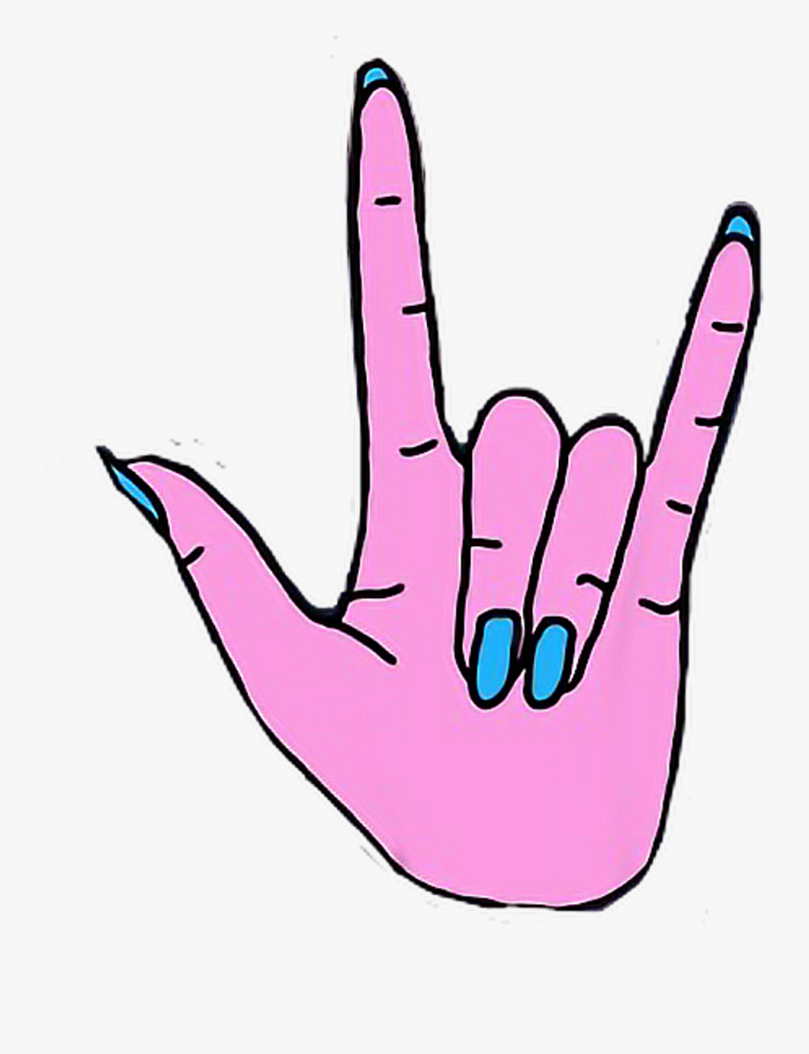 Aesthetic Rock Hand Sign.