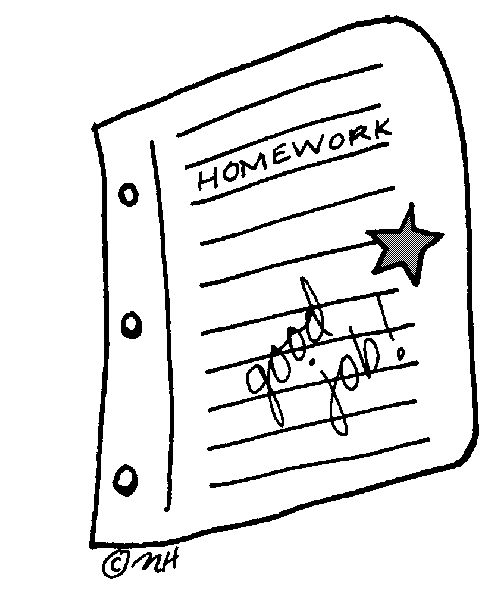 Clipart no homework turned in.