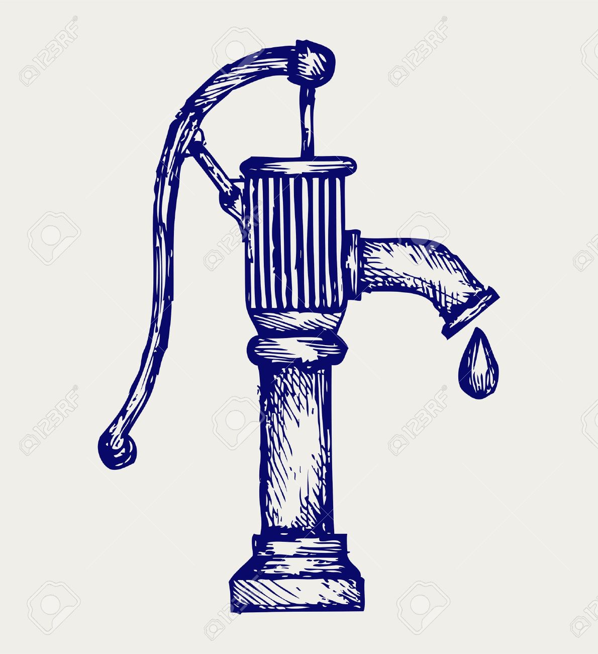 Water well pump clipart.