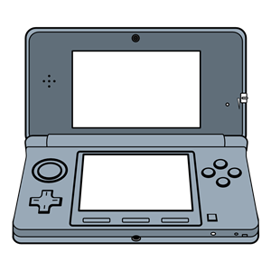 Handheld 3D Game System. clipart, cliparts of Handheld 3D Game.