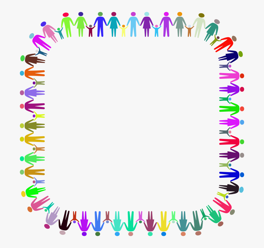 Family Holding Hands Border , Free Transparent Clipart.