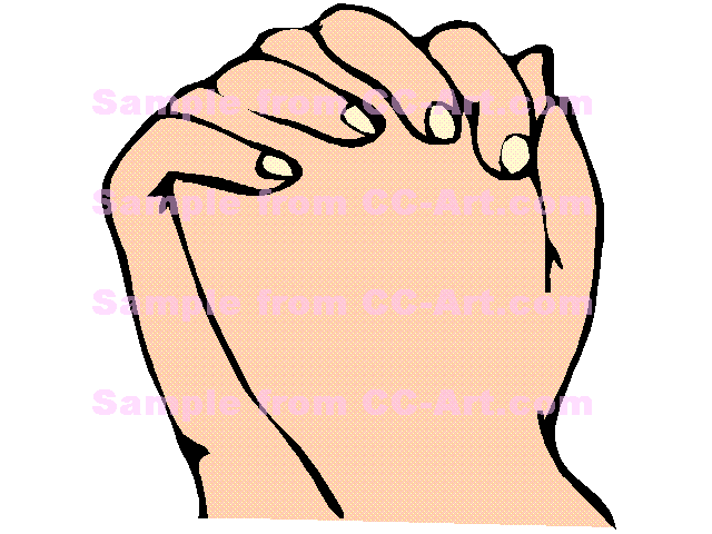 Folded Hands In Prayer Clipart.