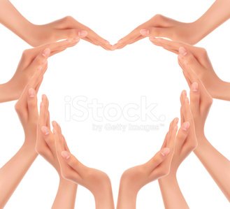 Hands Forming A Heart Shape premium clipart.