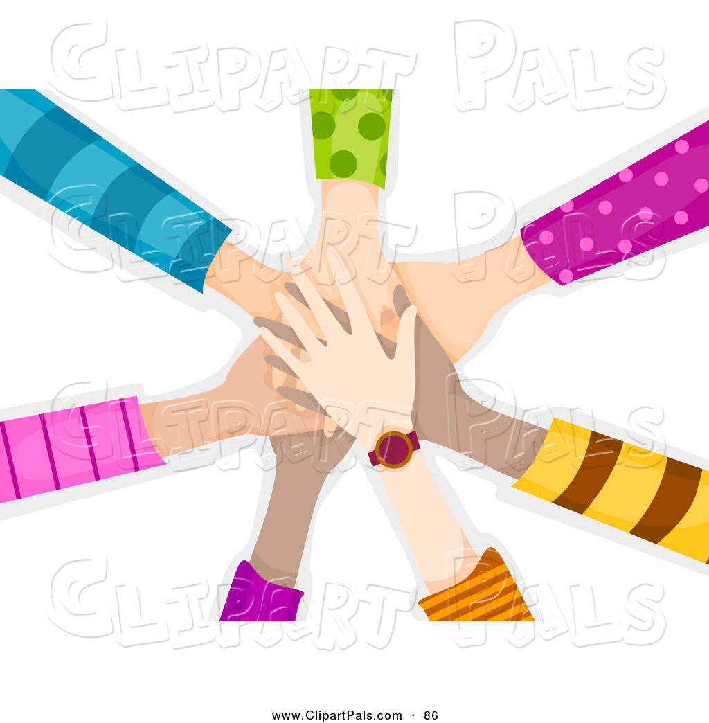 Team Hands In The Middle Clipart.