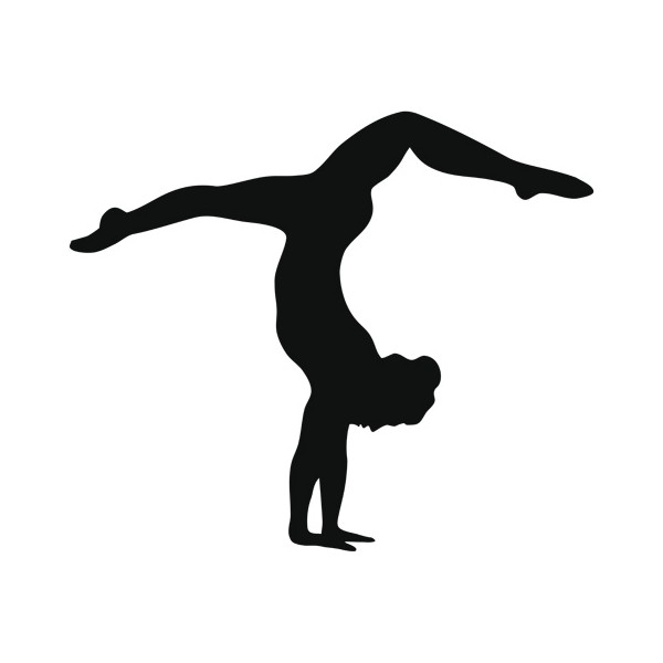 Gymnastics Handstand Silhouette.