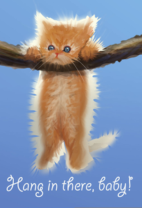 Cat Hang In There Clipart.