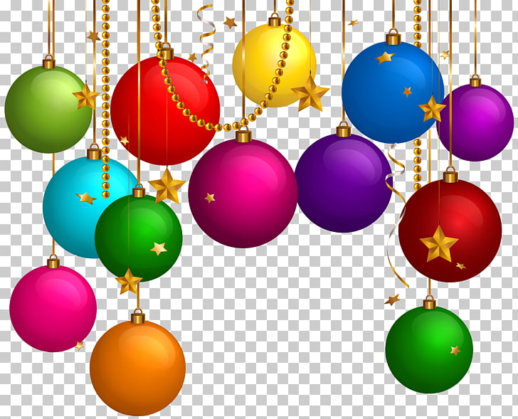 Christmas ornament , Hanging Christmas Balls Decor PNG.