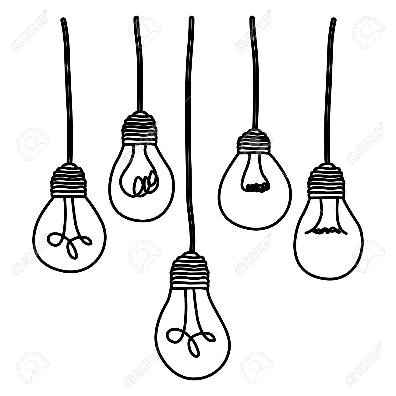 The light bulbs hanging icon, vector illustration design.