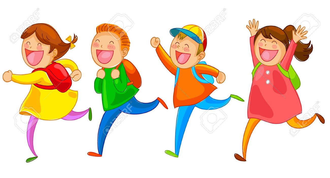 School Kids Running Happily Royalty Free Cliparts, Vectors, And.