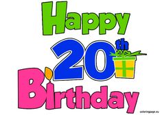 happy 20th birthday clipart 20 free Cliparts | Download images on ...