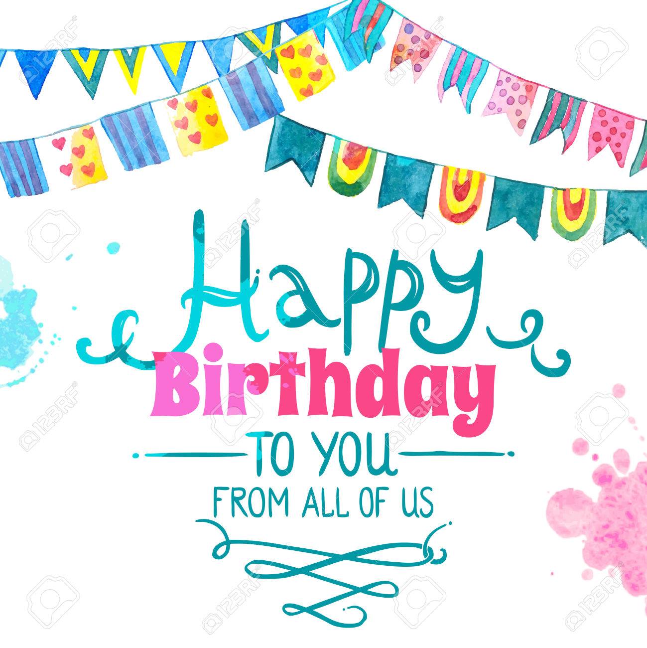 Happy Birthday From All Of Us Clipart.