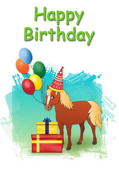 birthday-card-happy-birthday-horse-card-bay-horse-birthday-etsy-in