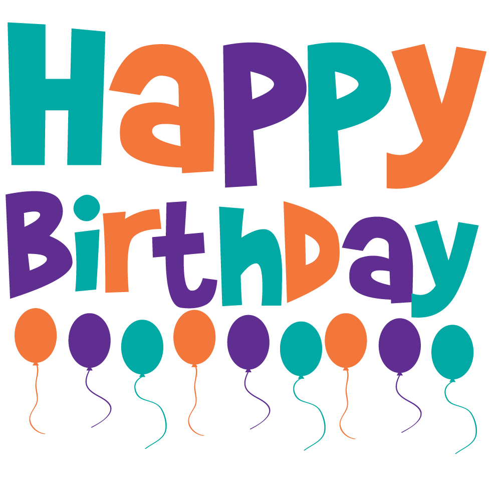 Happy Birthday Transparent PNG Backgrounds, Free Clip Art.