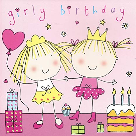 Twizler Happy Birthday Card for Girl.