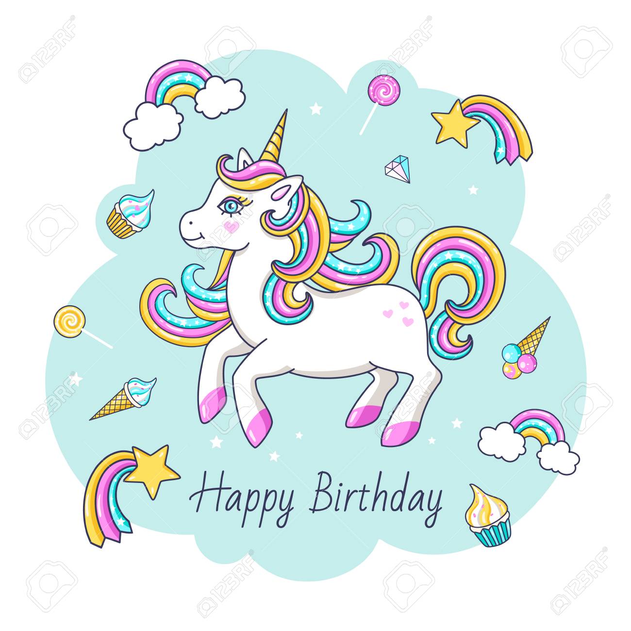 happy birthday unicorn clipart 10 free Cliparts | Download images on ...