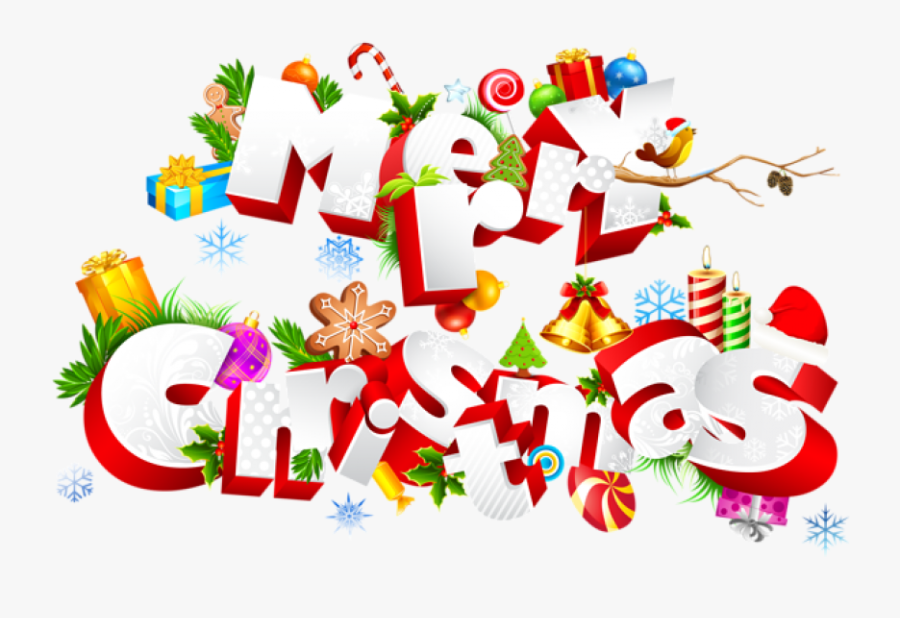 Transparent Merry Christmas Text Png.