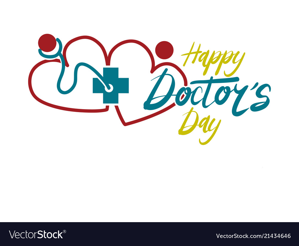 Happy doctors day vector image.