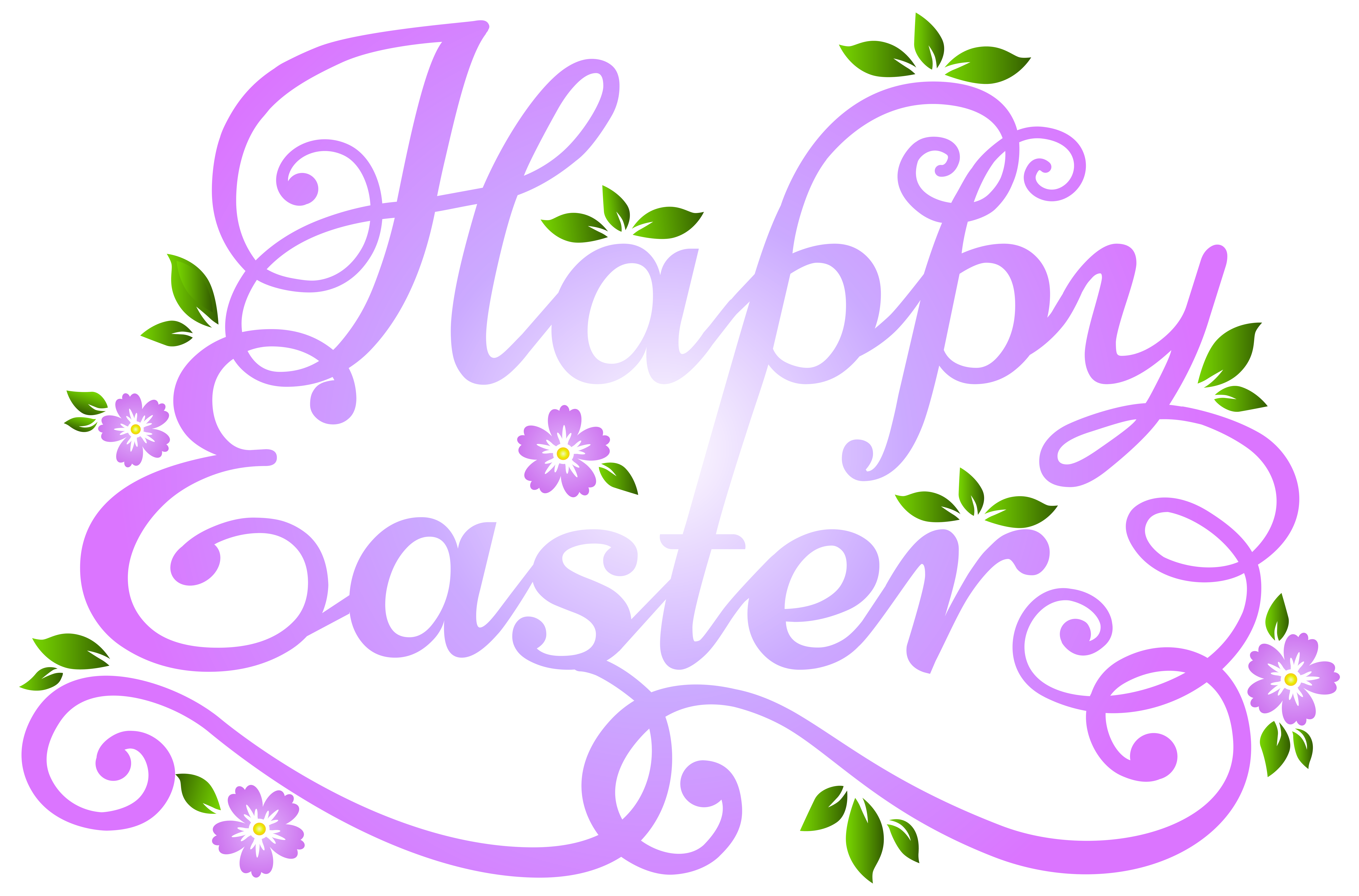 Deco Happy Easter Transparent PNG Clip Art Image.