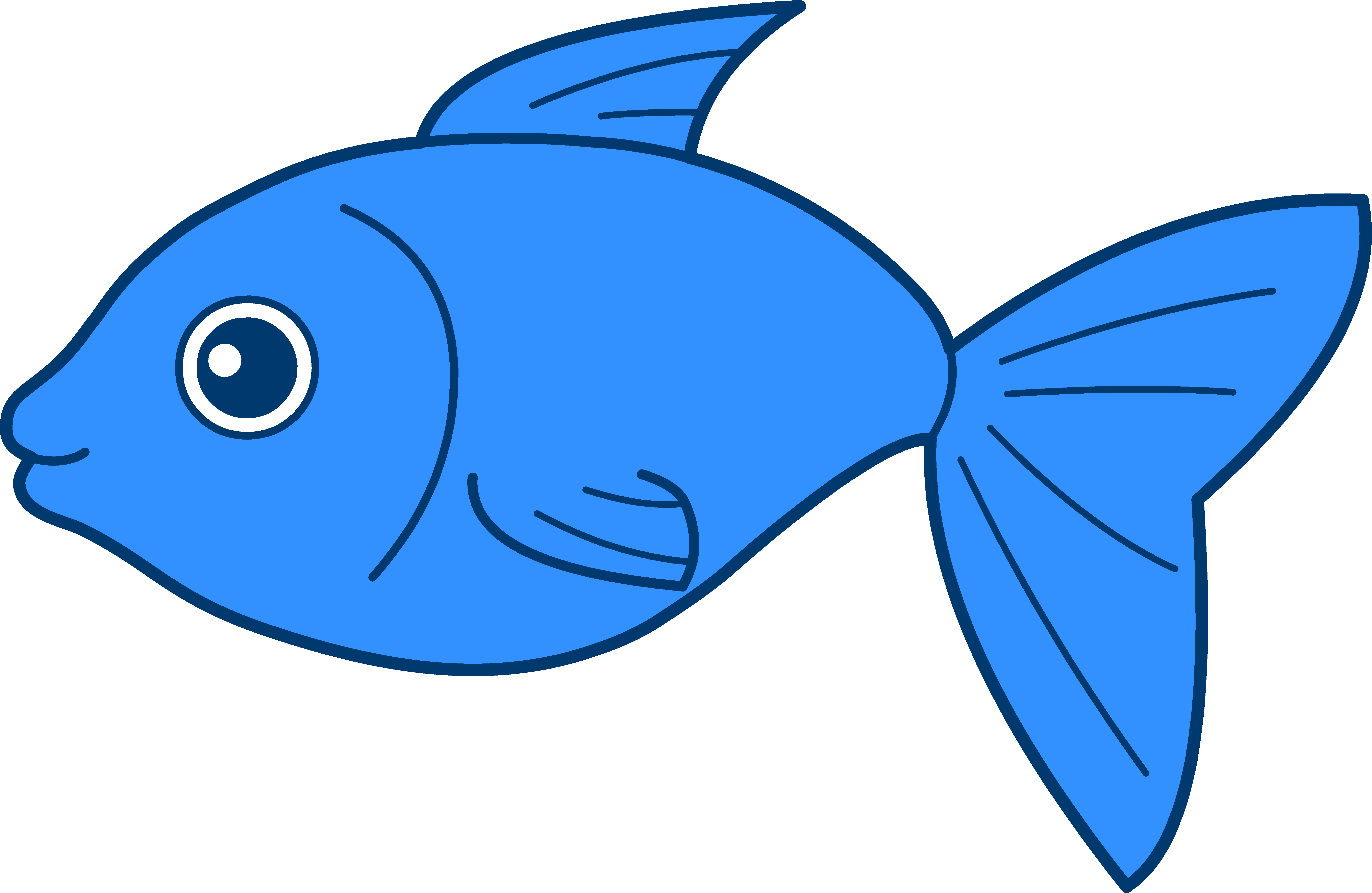 Happy Fish black background Clipart free image.