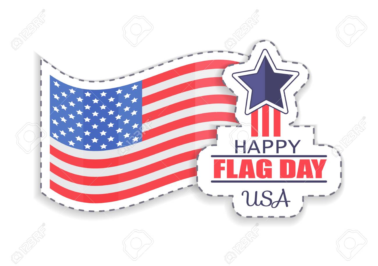 Happy Flag Day Celebration Vector Illustration.