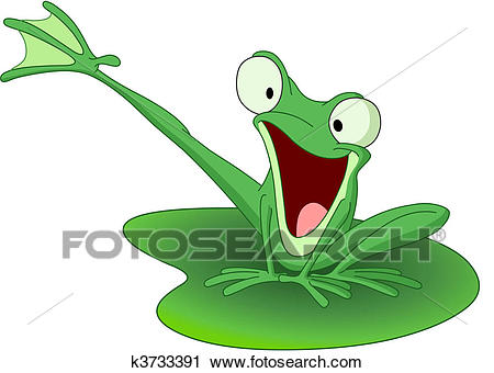 Happy frog Clipart.