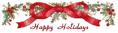 Happy holidays banner clipart.