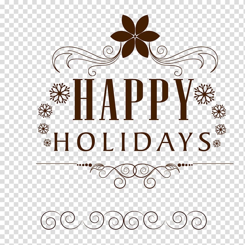 Holiday Euclidean , Happy Holidays transparent background PNG.