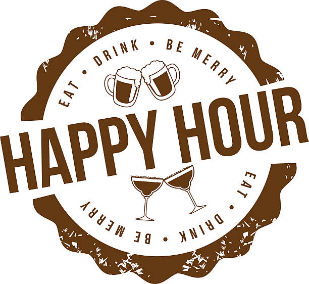 Best Happy Hour Illustrations, Royalty.