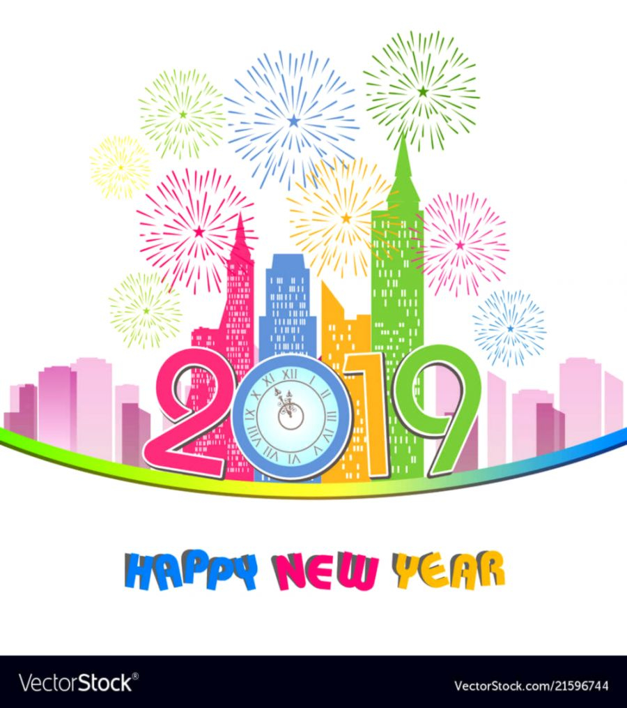 Happy New Year 2019 Clipart to printable to.