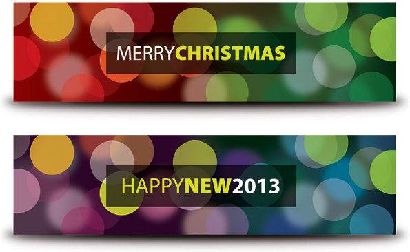 Merry christmas and happy new year banner clip art free.