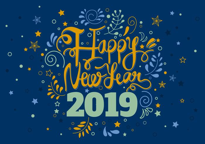 Happy New Year Greeting Card Template.