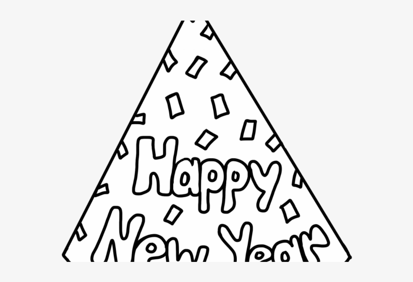 Happy New Year Clipart Hat.