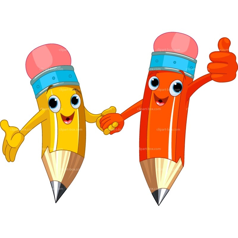 Happy Pencil Clipart.