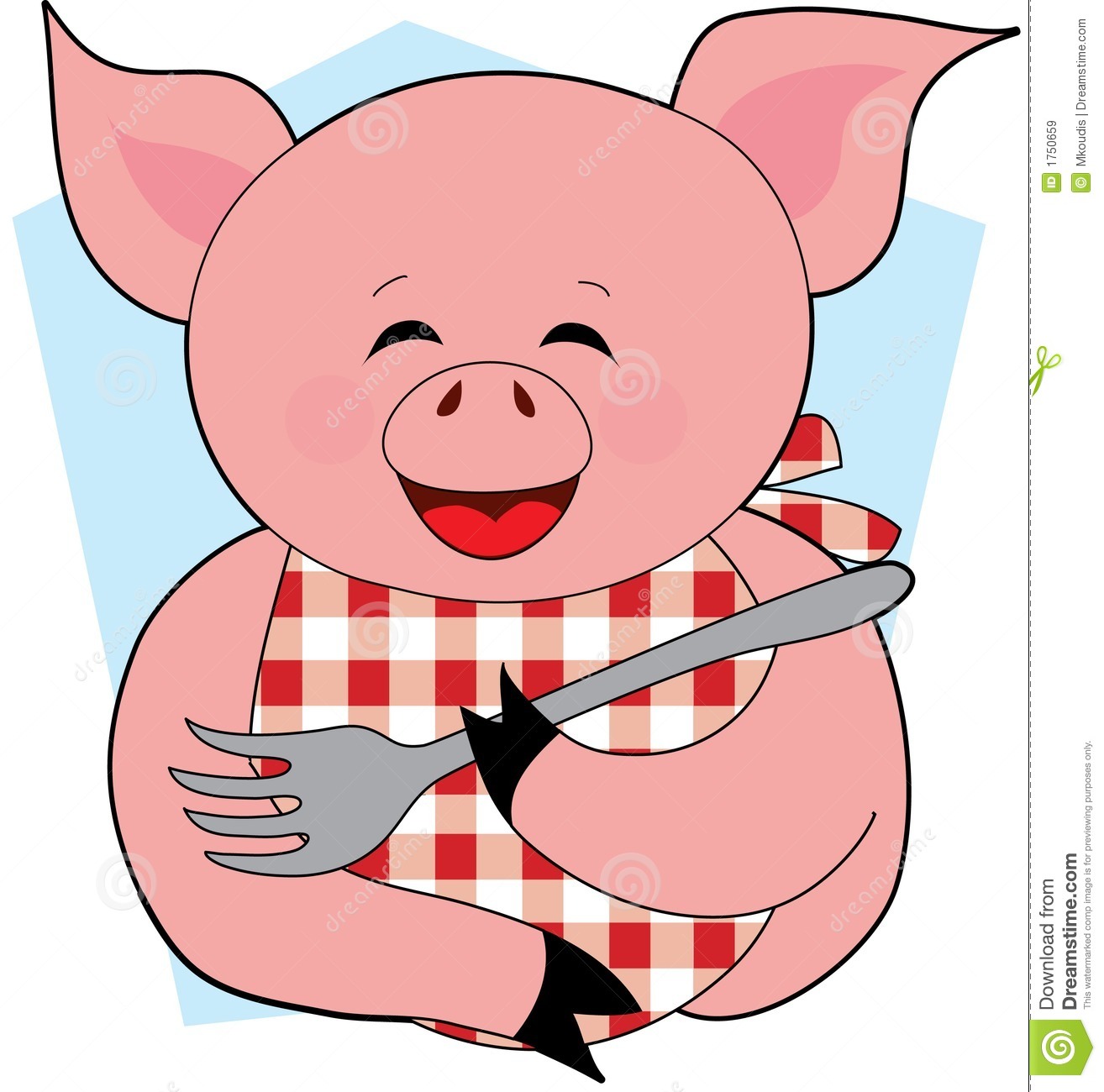 Happy Pig Clipart.